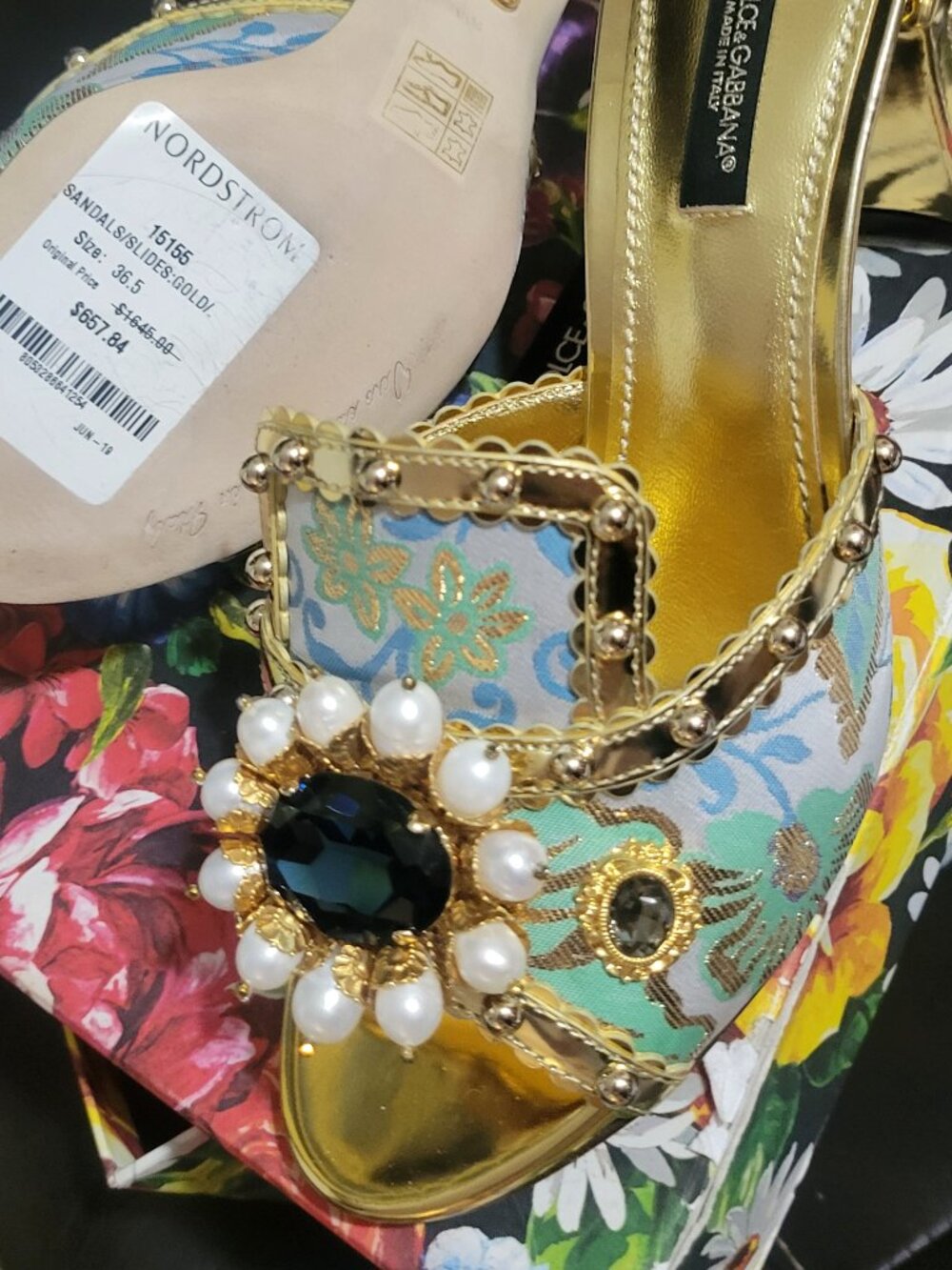 Dolce & Gabbana Slides: Gold - Picture 3 of 4